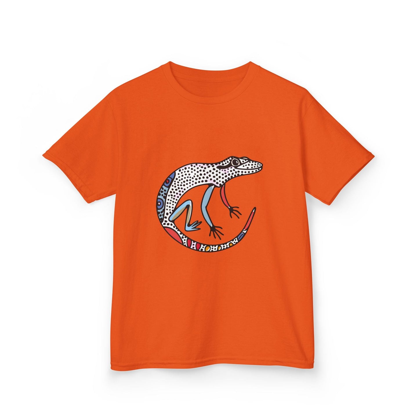 Kids Lizard Graphic Tee — Colorful Patterned Chameleon Shirt - JennyCool