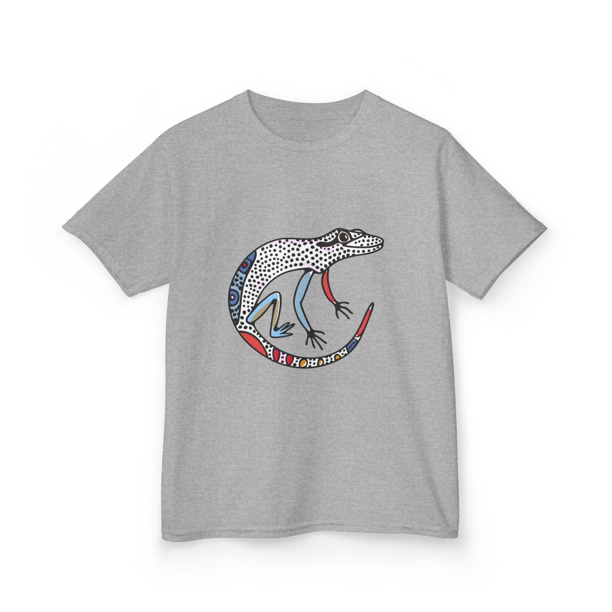 Kids Lizard Graphic Tee — Colorful Patterned Chameleon Shirt - JennyCool