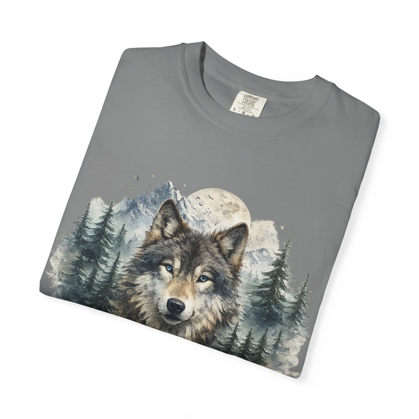 Lunar Wolf Compass Graphic T-Shirt – Vintage Wilderness Adventure Tee - JennyCool