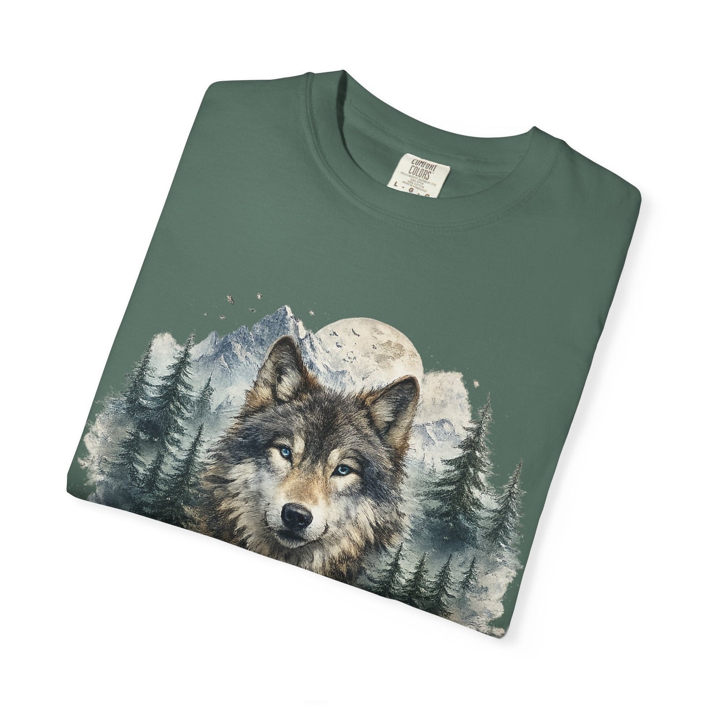 Lunar Wolf Compass Graphic T-Shirt – Vintage Wilderness Adventure Tee - JennyCool