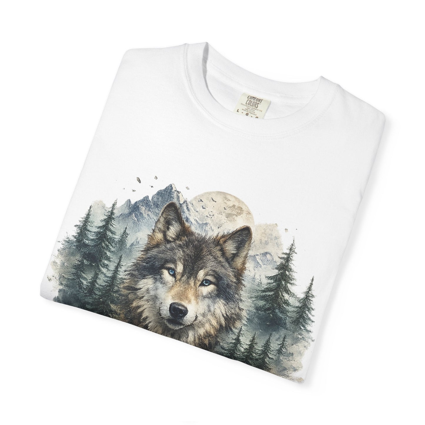 Lunar Wolf Compass Graphic T-Shirt – Vintage Wilderness Adventure Tee - JennyCool