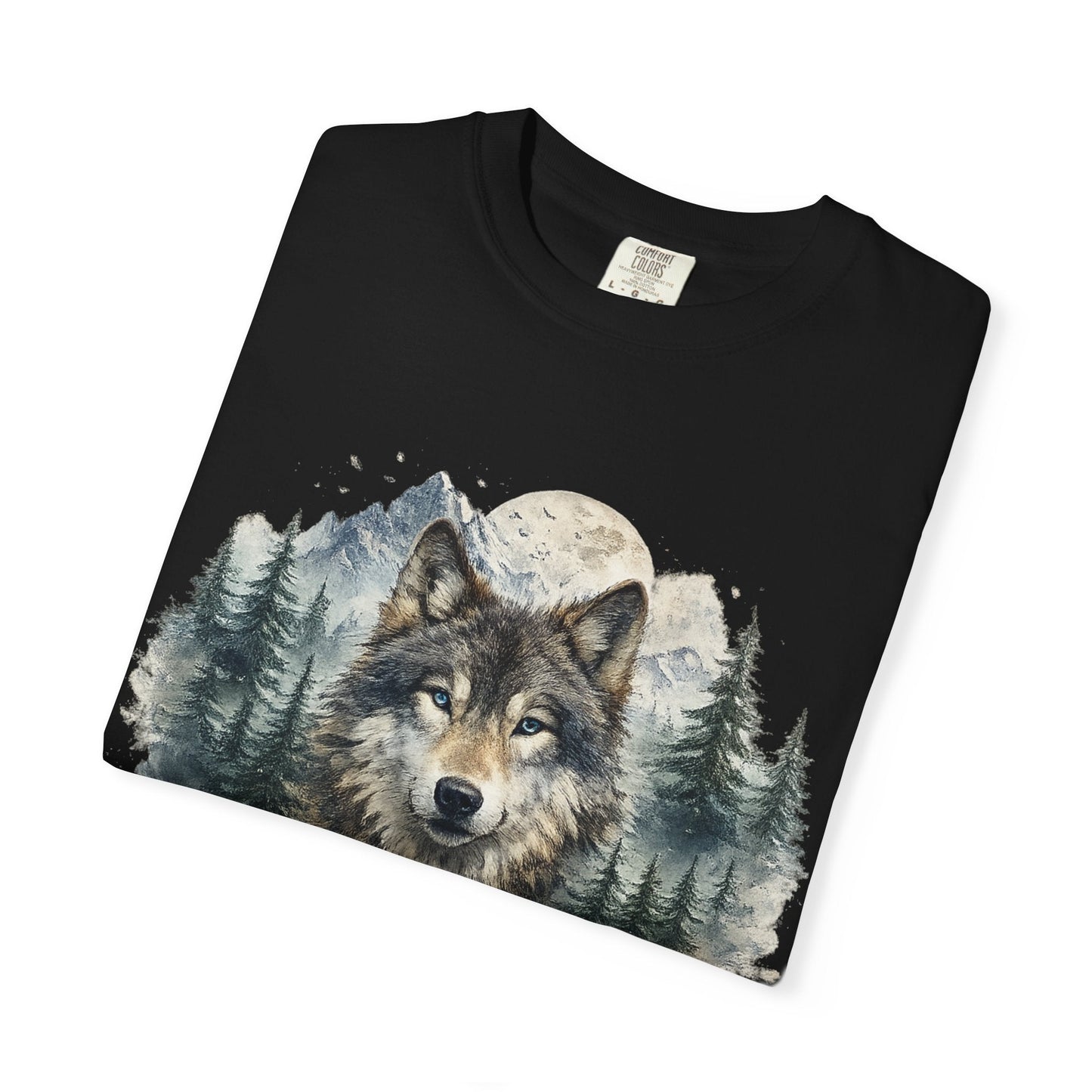 Lunar Wolf Compass Graphic T-Shirt – Vintage Wilderness Adventure Tee - JennyCool