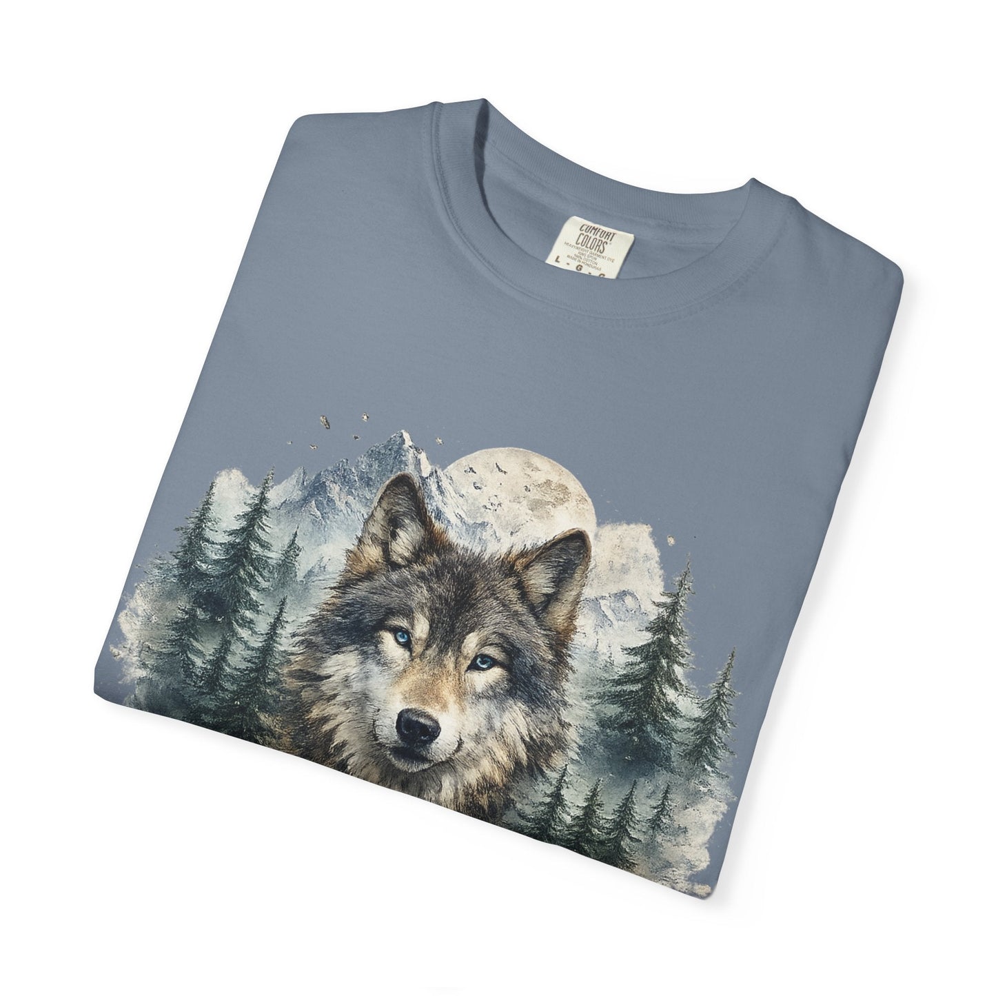Lunar Wolf Compass Graphic T-Shirt – Vintage Wilderness Adventure Tee - JennyCool