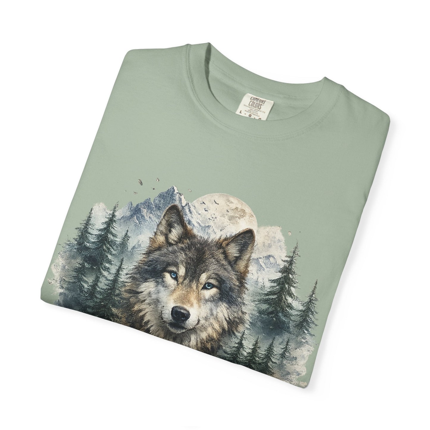 Lunar Wolf Compass Graphic T-Shirt – Vintage Wilderness Adventure Tee - JennyCool
