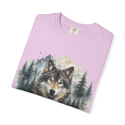 Lunar Wolf Compass Graphic T-Shirt – Vintage Wilderness Adventure Tee - JennyCool