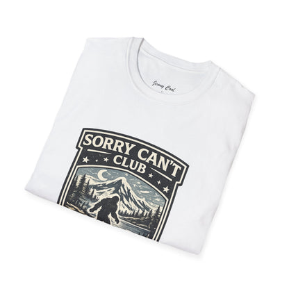 Men’s Funny Camping T Shirt – Sorry Can’t Club I’ve Got Plans in the Woods Graphic Tee - JennyCool
