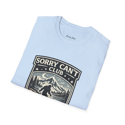 Men’s Funny Camping T Shirt – Sorry Can’t Club I’ve Got Plans in the Woods Graphic Tee - JennyCool