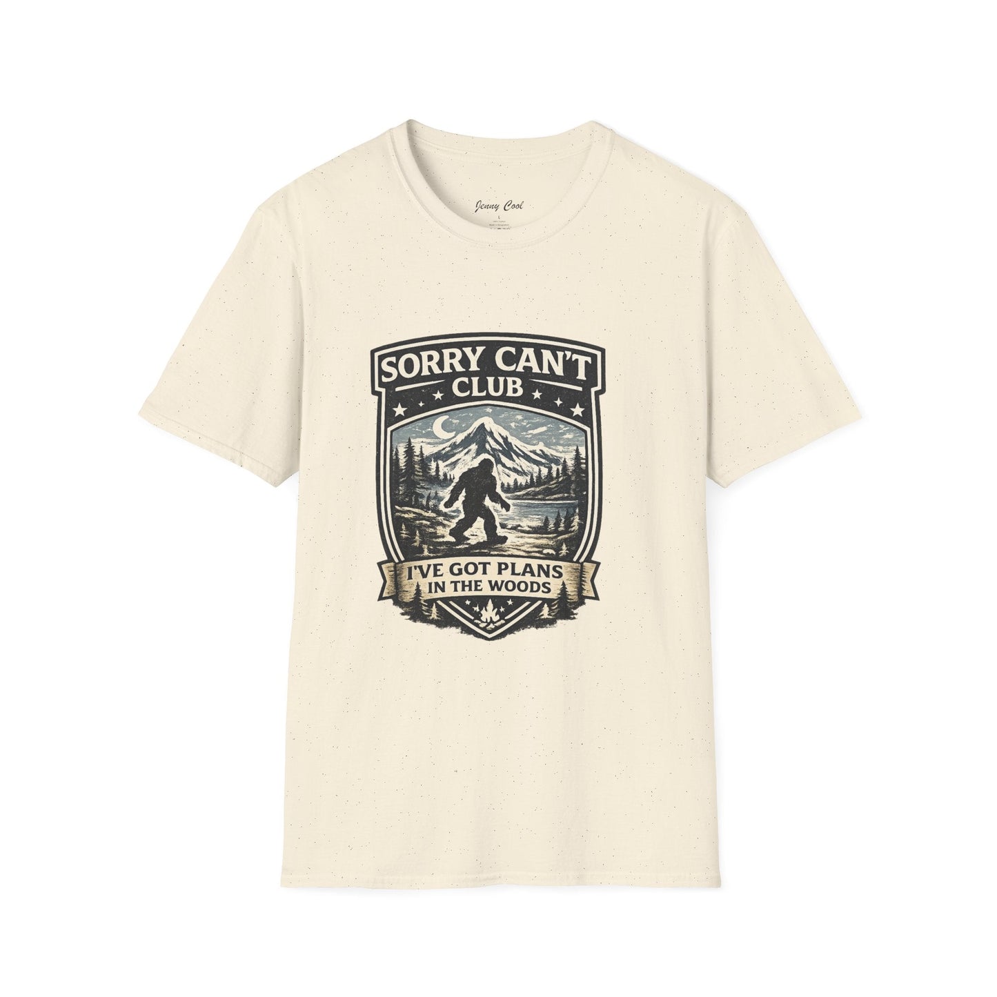Men’s Funny Camping T Shirt – Sorry Can’t Club I’ve Got Plans in the Woods Graphic Tee - JennyCool