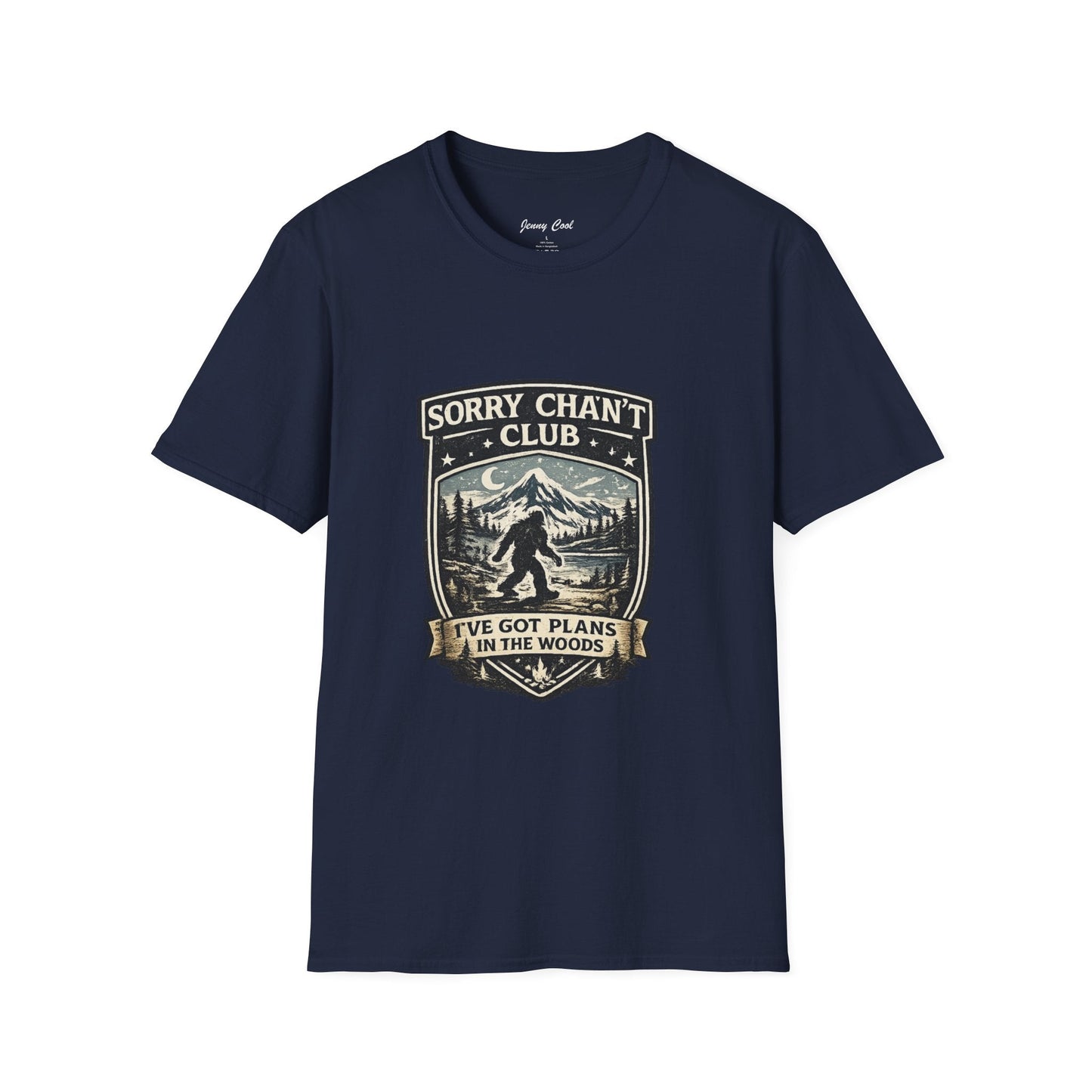 Men’s Funny Camping T Shirt – Sorry Can’t Club I’ve Got Plans in the Woods Graphic Tee - JennyCool