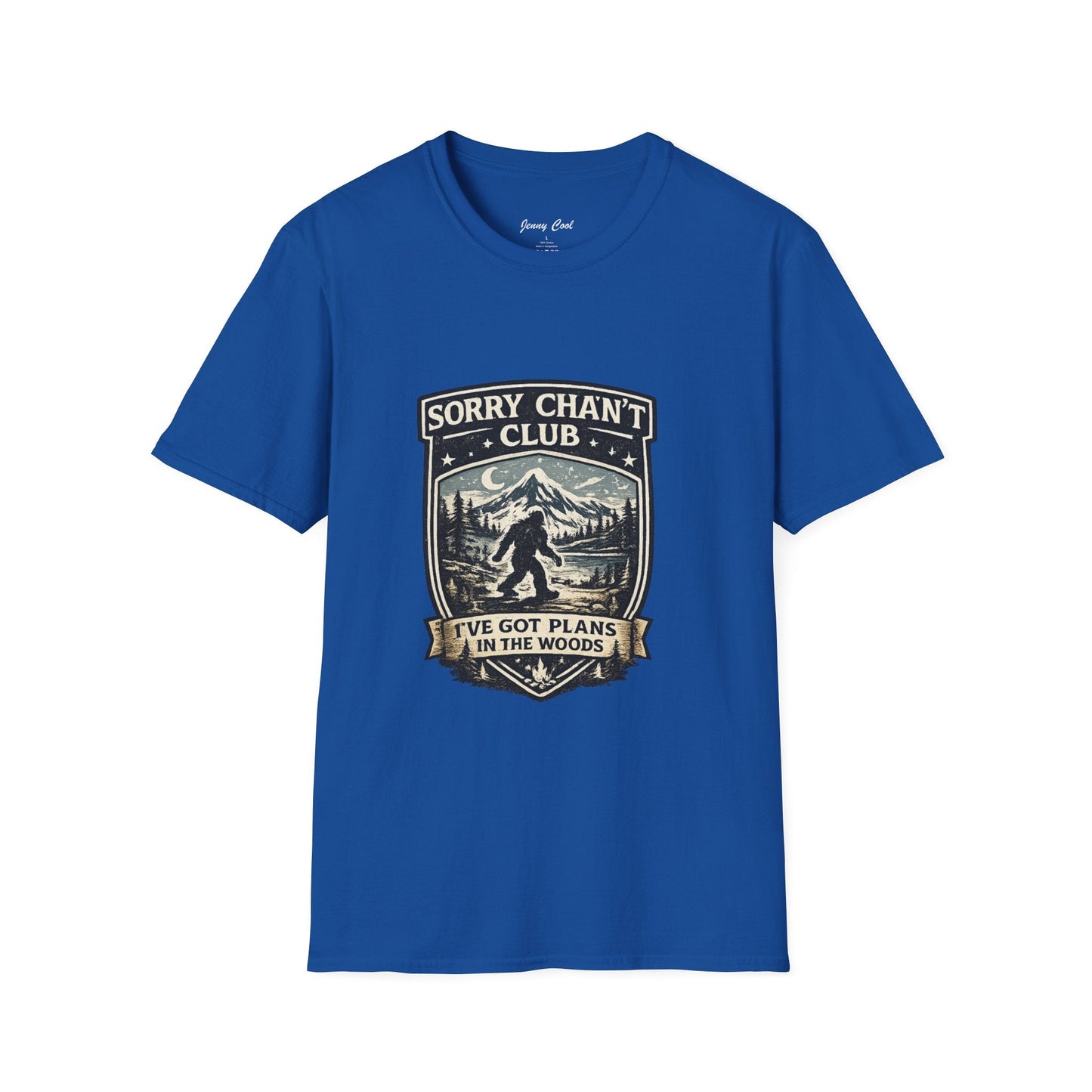 Men’s Funny Camping T Shirt – Sorry Can’t Club I’ve Got Plans in the Woods Graphic Tee - JennyCool