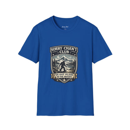 Men’s Funny Camping T Shirt – Sorry Can’t Club I’ve Got Plans in the Woods Graphic Tee - JennyCool