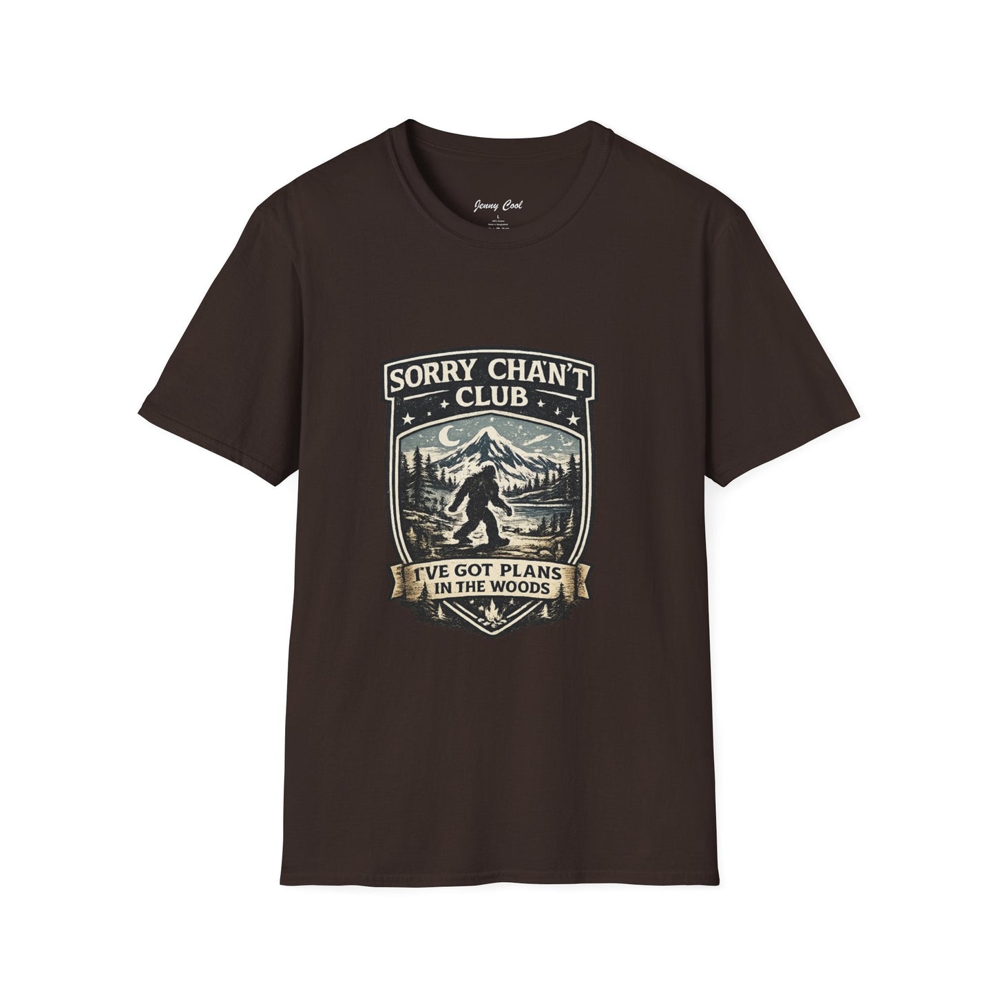 Men’s Funny Camping T Shirt – Sorry Can’t Club I’ve Got Plans in the Woods Graphic Tee - JennyCool