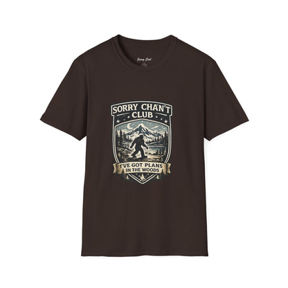 Men’s Funny Camping T Shirt – Sorry Can’t Club I’ve Got Plans in the Woods Graphic Tee - JennyCool