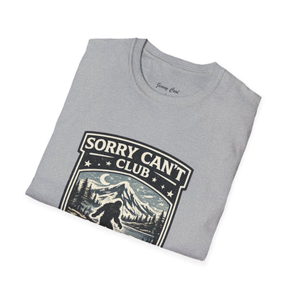 Men’s Funny Camping T Shirt – Sorry Can’t Club I’ve Got Plans in the Woods Graphic Tee - JennyCool