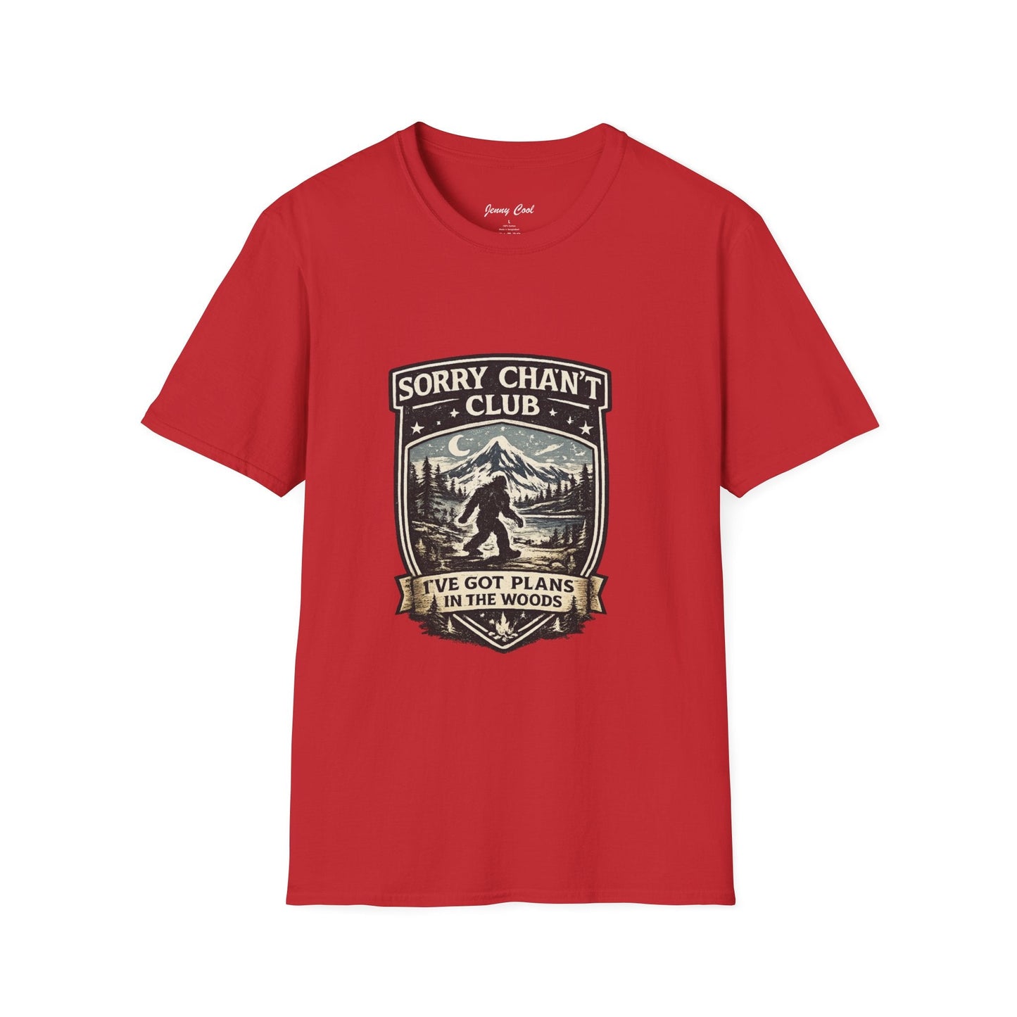 Men’s Funny Camping T Shirt – Sorry Can’t Club I’ve Got Plans in the Woods Graphic Tee - JennyCool