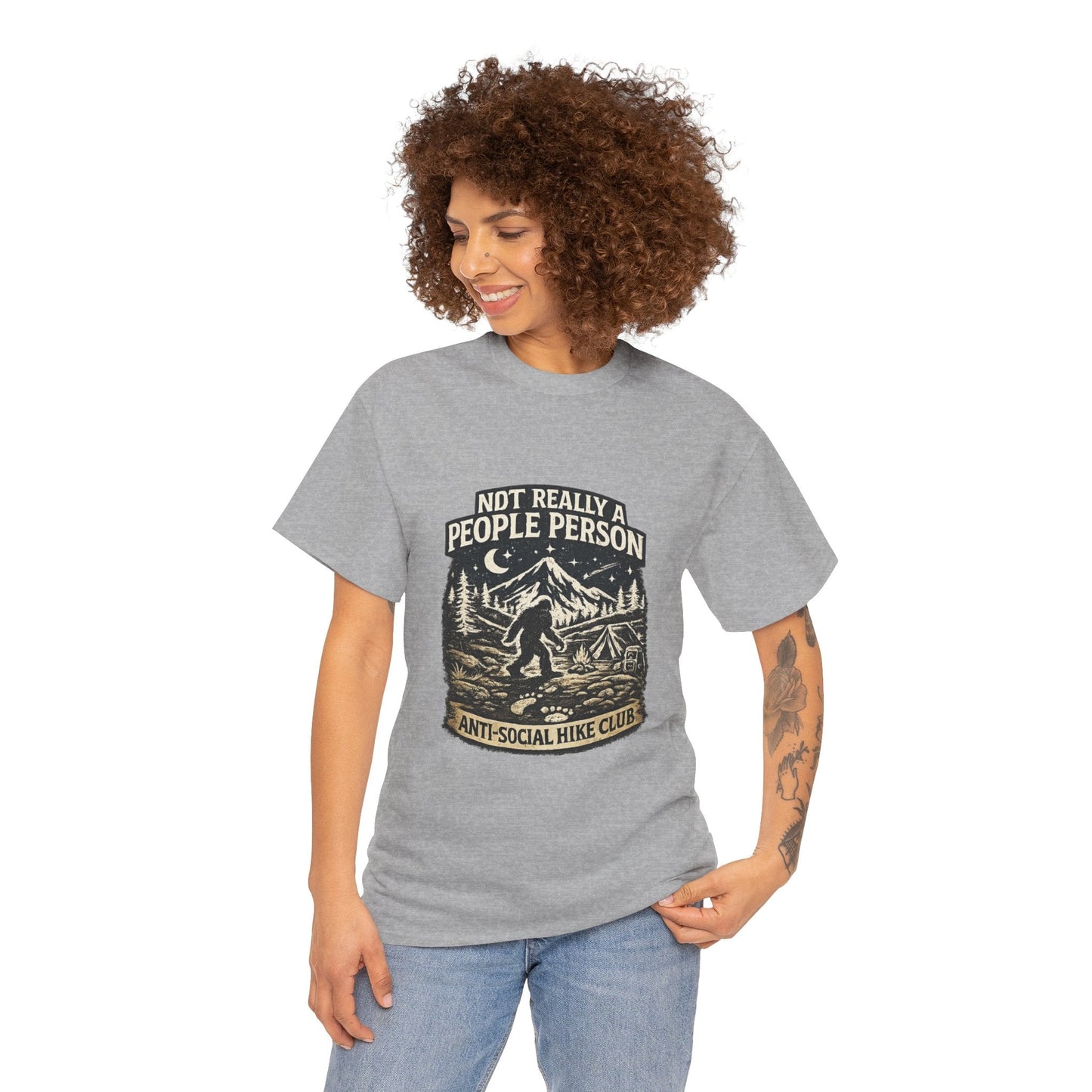 Men’s Funny Hiking T Shirt – Not Really a People Person Anti Social Hike Club Tee - JennyCool