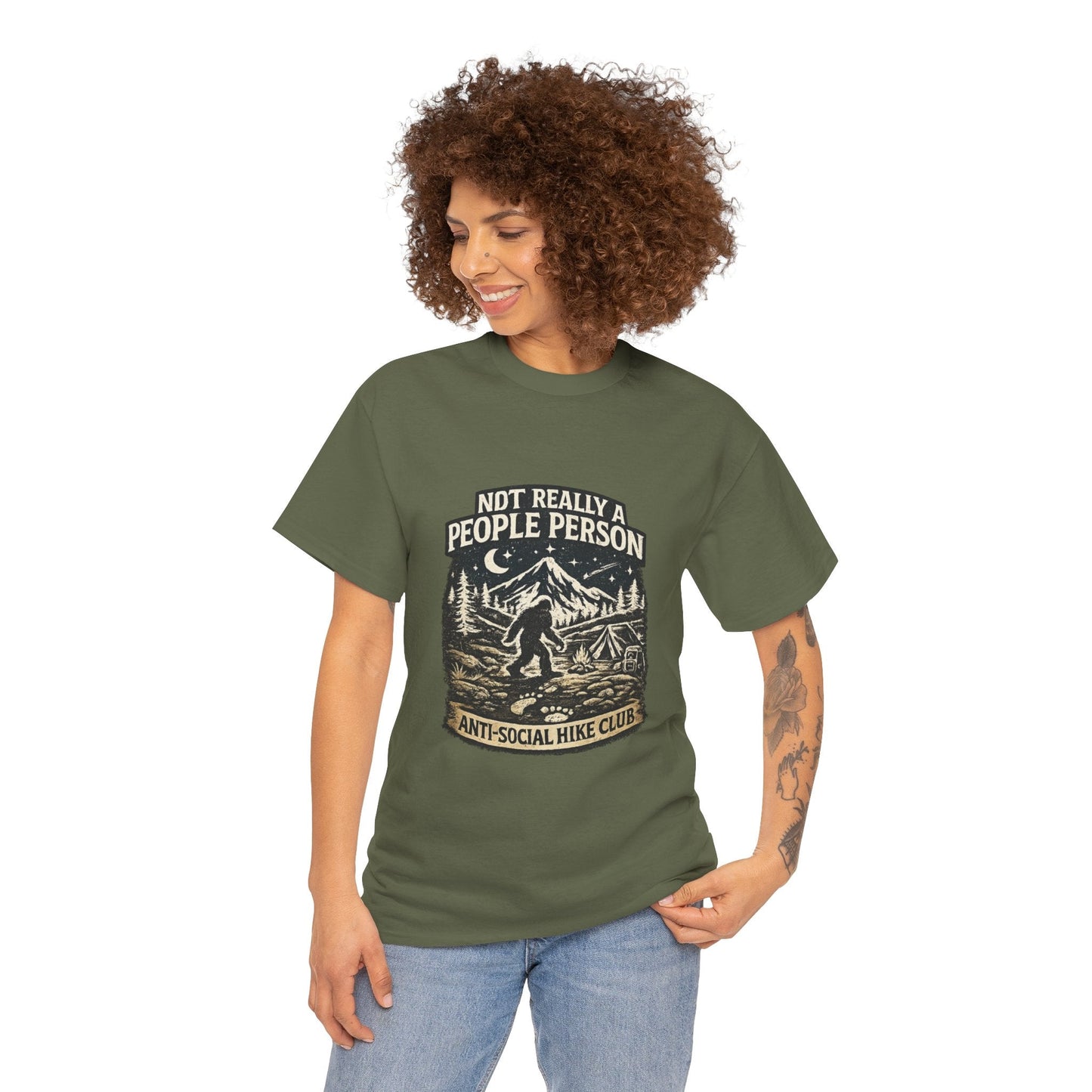 Men’s Funny Hiking T Shirt – Not Really a People Person Anti Social Hike Club Tee - JennyCool