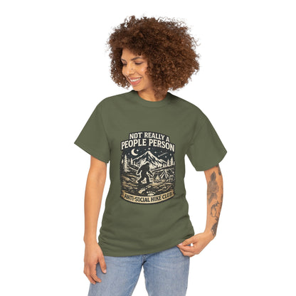 Men’s Funny Hiking T Shirt – Not Really a People Person Anti Social Hike Club Tee - JennyCool