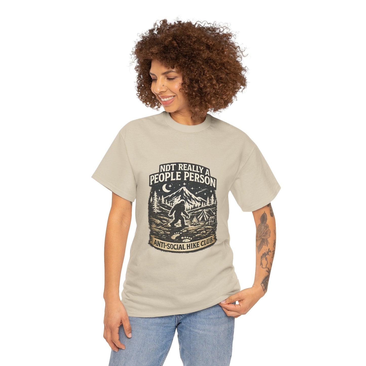 Men’s Funny Hiking T Shirt – Not Really a People Person Anti Social Hike Club Tee - JennyCool