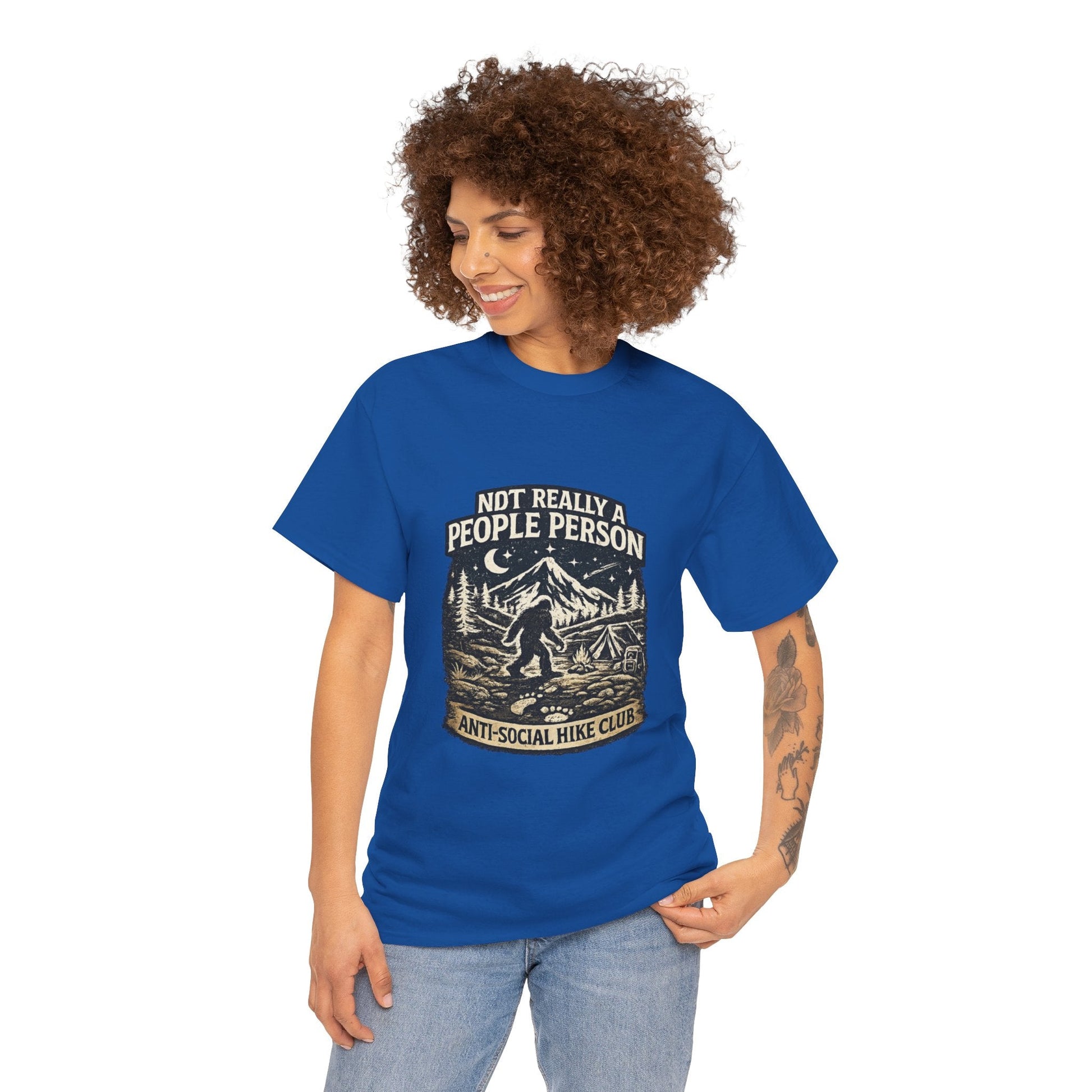Men’s Funny Hiking T Shirt – Not Really a People Person Anti Social Hike Club Tee - JennyCool