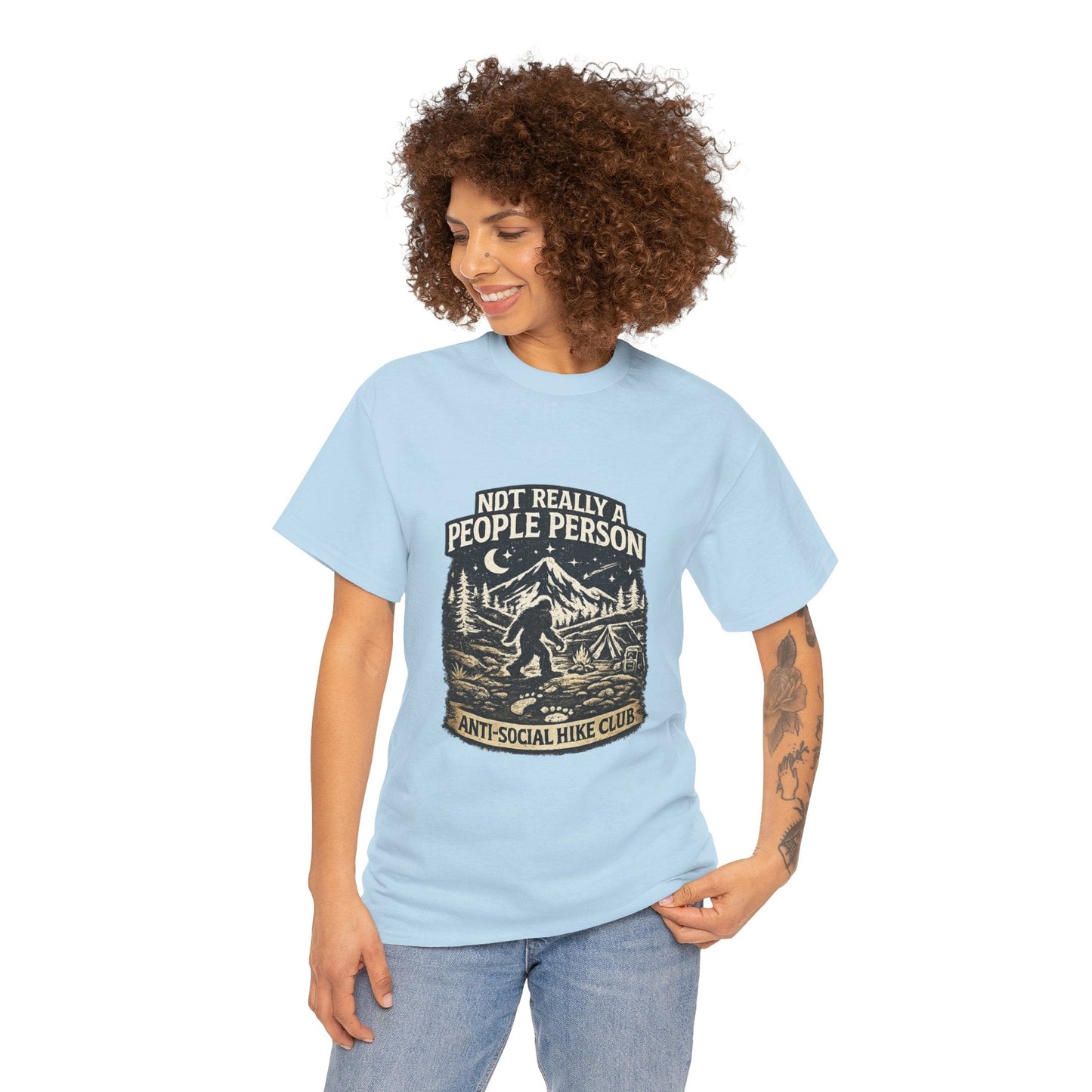 Men’s Funny Hiking T Shirt – Not Really a People Person Anti Social Hike Club Tee - JennyCool