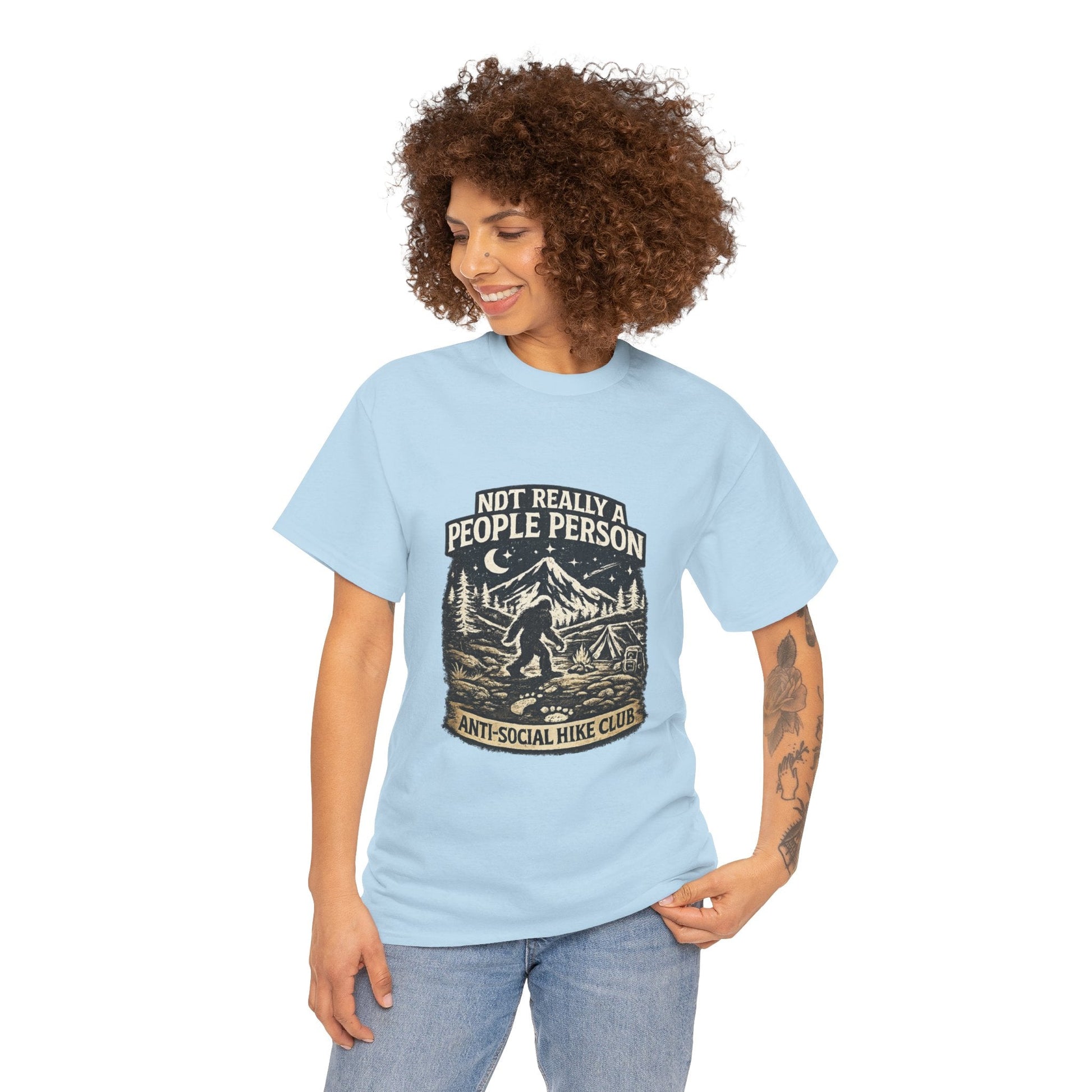Men’s Funny Hiking T Shirt – Not Really a People Person Anti Social Hike Club Tee - JennyCool