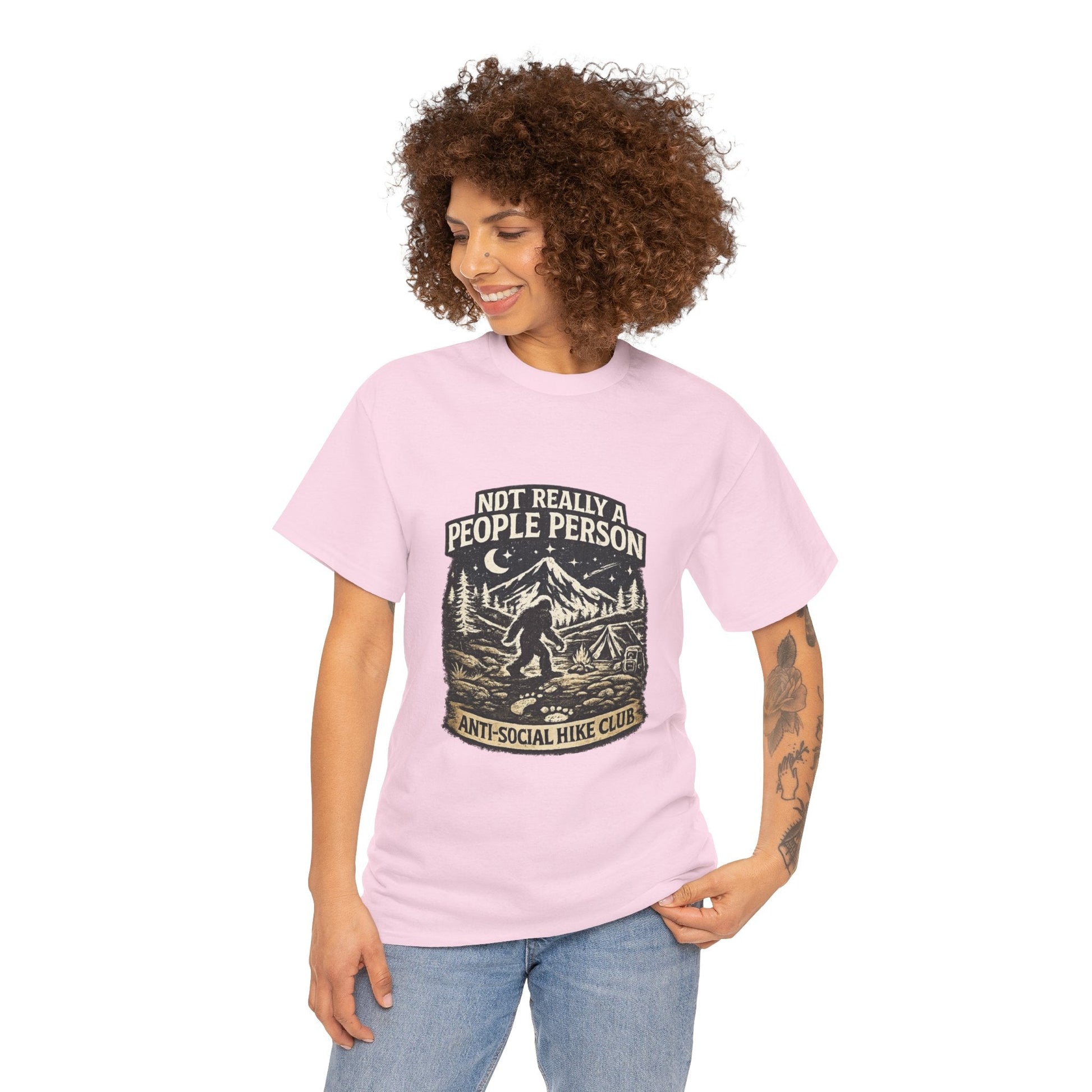 Men’s Funny Hiking T Shirt – Not Really a People Person Anti Social Hike Club Tee - JennyCool