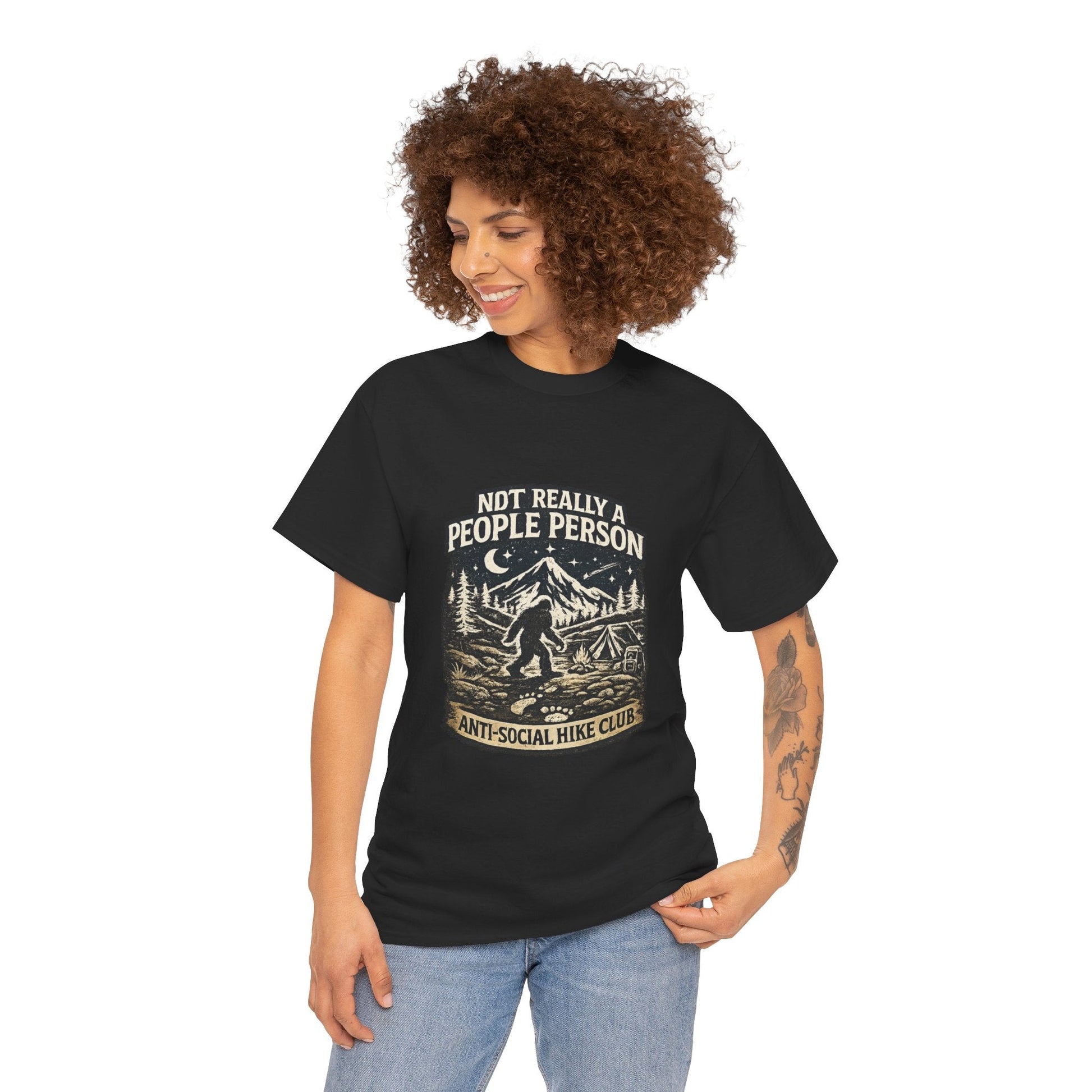 Men’s Funny Hiking T Shirt – Not Really a People Person Anti Social Hike Club Tee - JennyCool