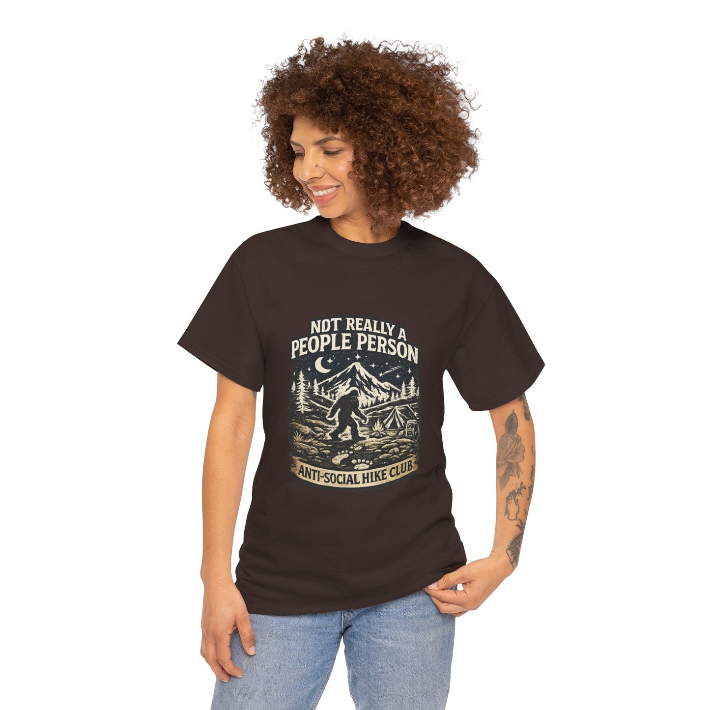 Men’s Funny Hiking T Shirt – Not Really a People Person Anti Social Hike Club Tee - JennyCool