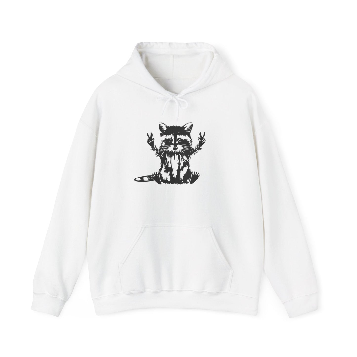 Men’s Raccoon Graphic Hoodie – Cute Animal Streetwear Sweatshirt – Cozy Unisex Pullover - JennyCool