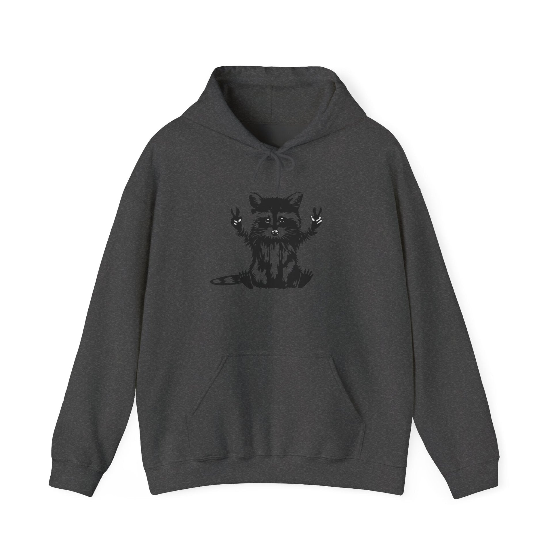 Men’s Raccoon Graphic Hoodie – Cute Animal Streetwear Sweatshirt – Cozy Unisex Pullover - JennyCool