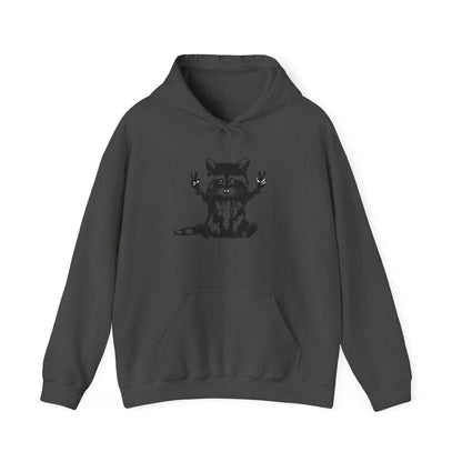 Men’s Raccoon Graphic Hoodie – Cute Animal Streetwear Sweatshirt – Cozy Unisex Pullover - JennyCool