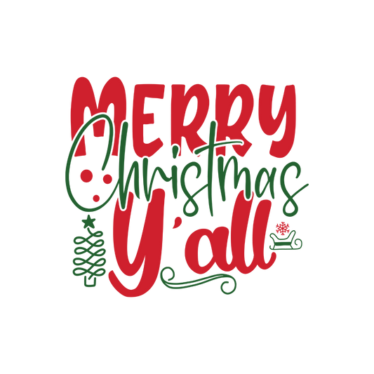Merry Christmas Yall Digital Product - JennyCool