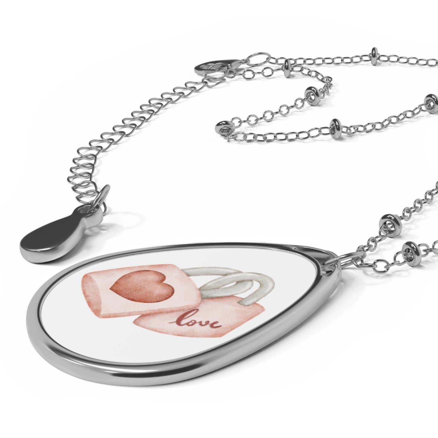 Oval Necklace - Key of My Heart Valentine's Day Gift - JennyCool