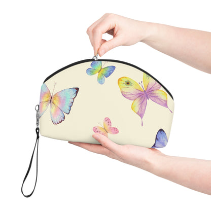 Pastel Butterfly Makeup Bag – Watercolor Butterfly Cosmetic Pouch - JennyCool