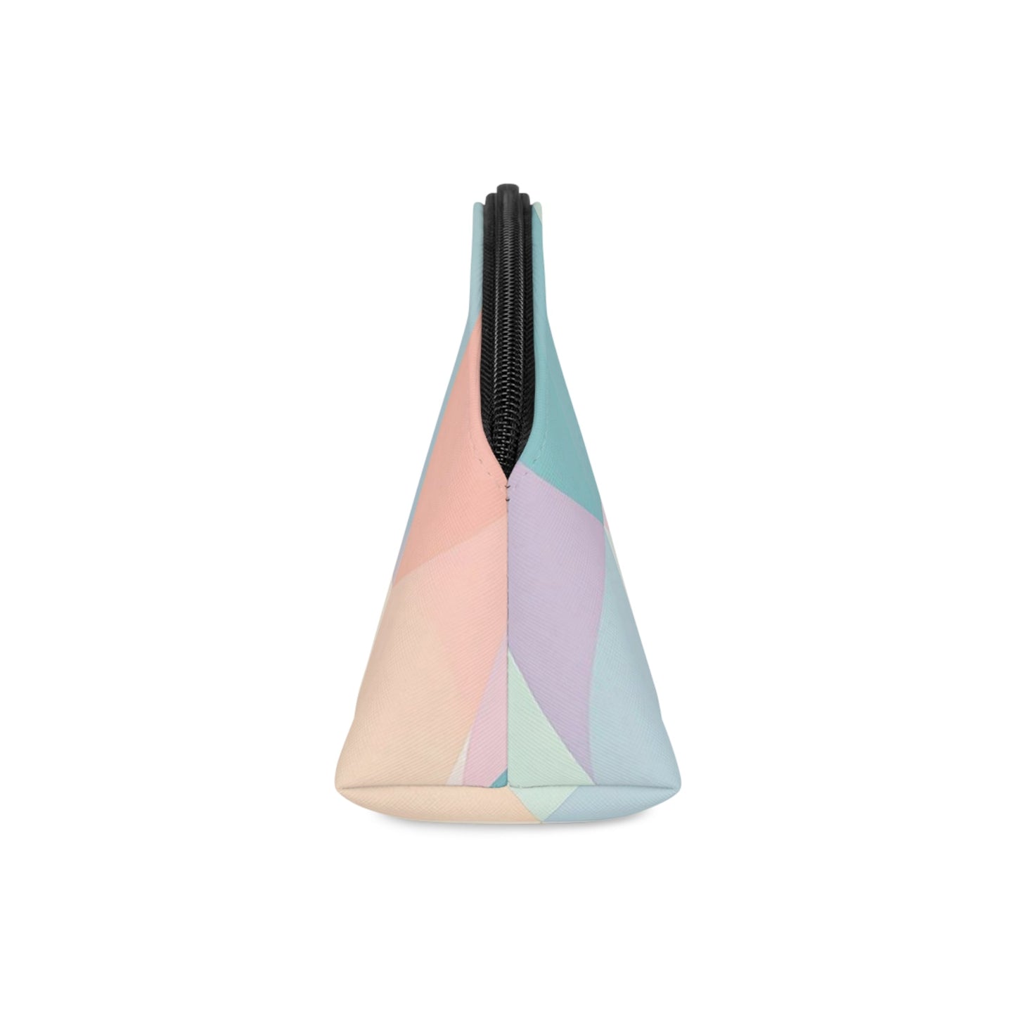 Pastel Geometric Makeup Bag – Soft Abstract Cosmetic Pouch with Wrist Strap | Modern Travel Beauty Organizer | Mother’s Day Gift - JennyCool