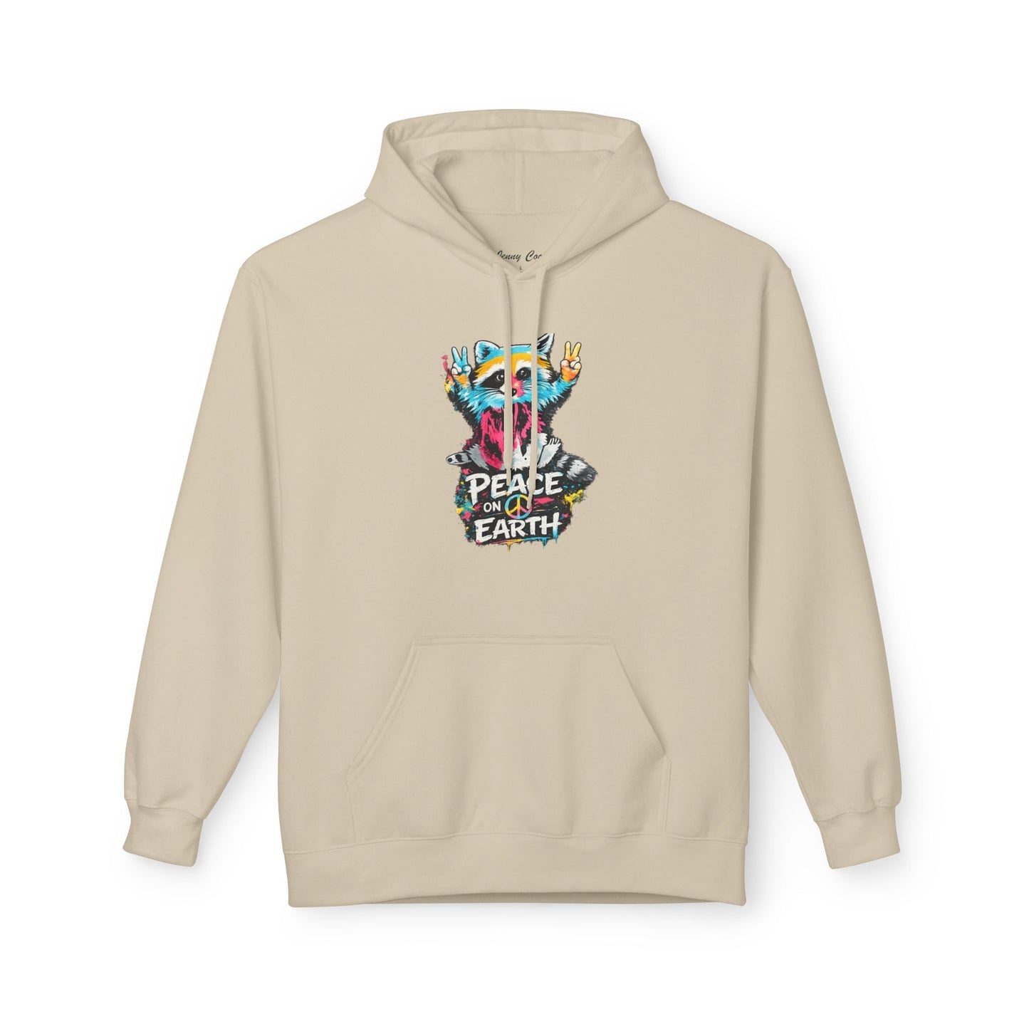 Peace on Earth Hoodie — Colorful Dove & Hands Graphic Pullover - JennyCool