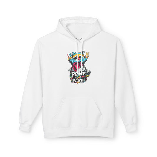 Peace on Earth Hoodie — Colorful Dove & Hands Graphic Pullover - JennyCool