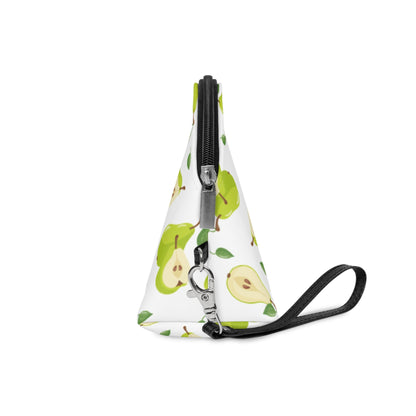 Pear Pattern Makeup Bag – Cute Green Pear Cosmetic Pouch with Wrist Strap | Fruit Travel Beauty Organizer | Mother’s Day Gift - JennyCool