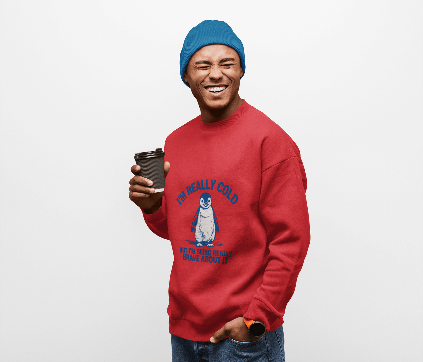 Penguin "I'm Really Cold" Sweatshirt – Gildan 18000 Unisex Heavy Blend Crewneck - JennyCool