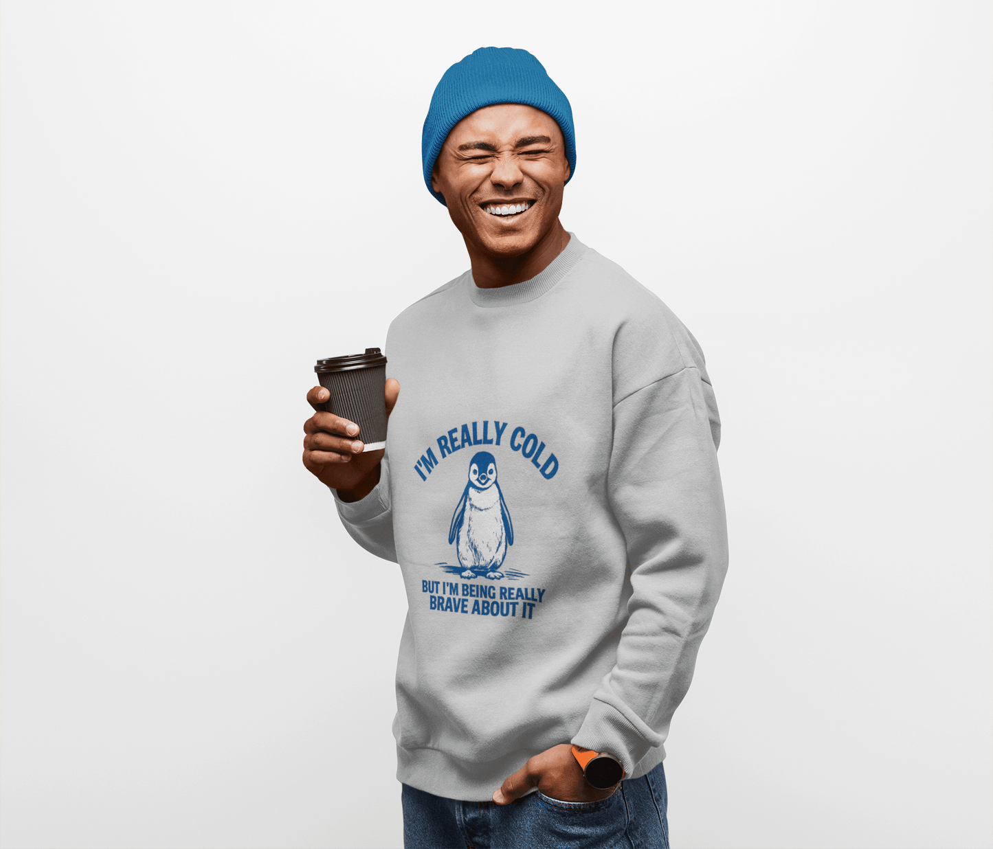 Penguin "I'm Really Cold" Sweatshirt – Gildan 18000 Unisex Heavy Blend Crewneck - JennyCool