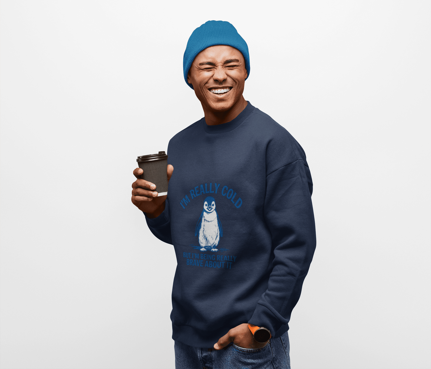 Penguin "I'm Really Cold" Sweatshirt – Gildan 18000 Unisex Heavy Blend Crewneck - JennyCool