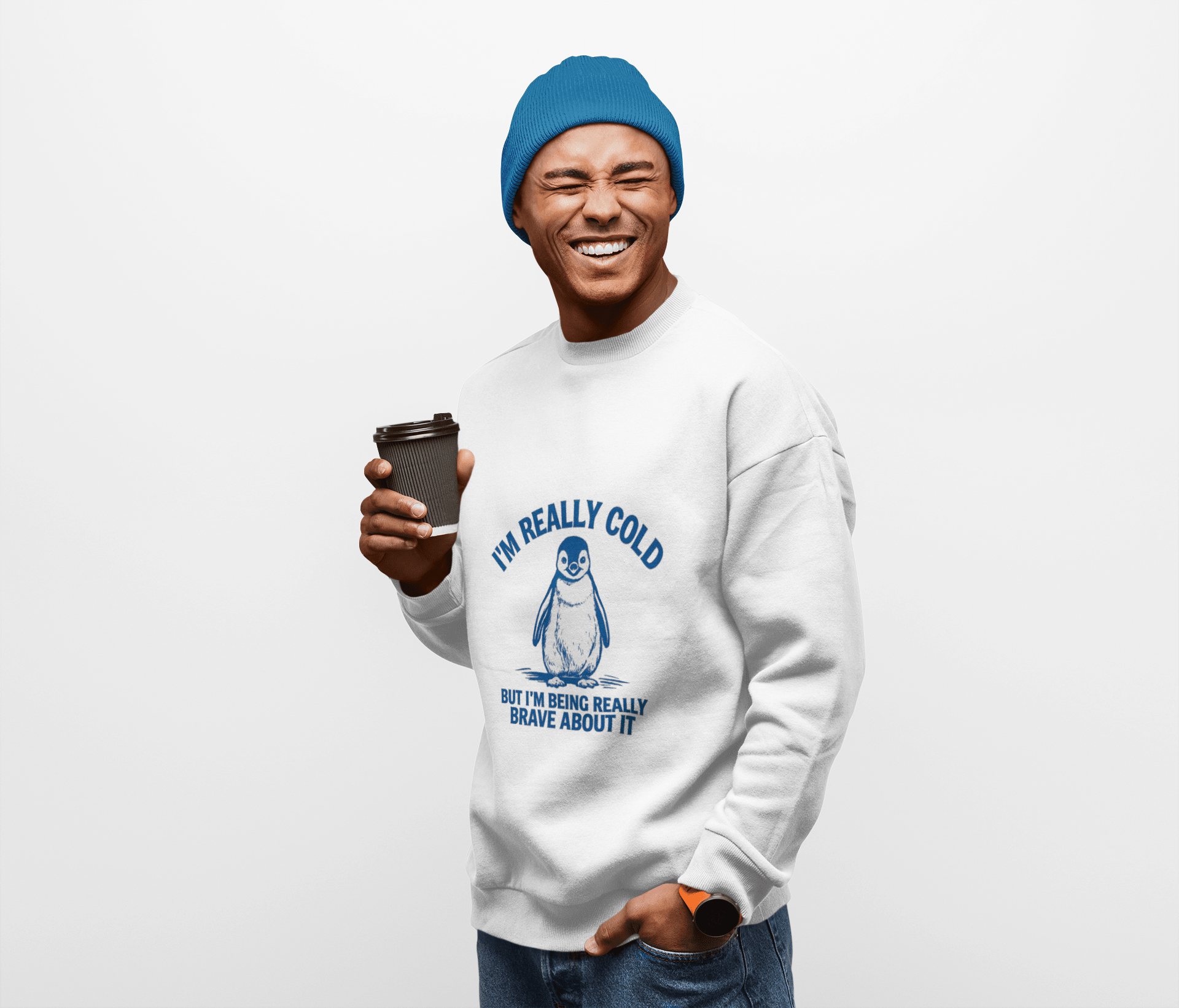 Penguin "I'm Really Cold" Sweatshirt – Gildan 18000 Unisex Heavy Blend Crewneck - JennyCool