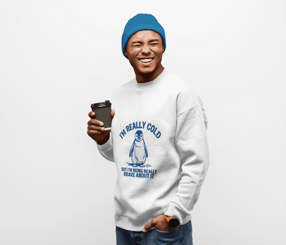 Penguin "I'm Really Cold" Sweatshirt – Gildan 18000 Unisex Heavy Blend Crewneck - JennyCool