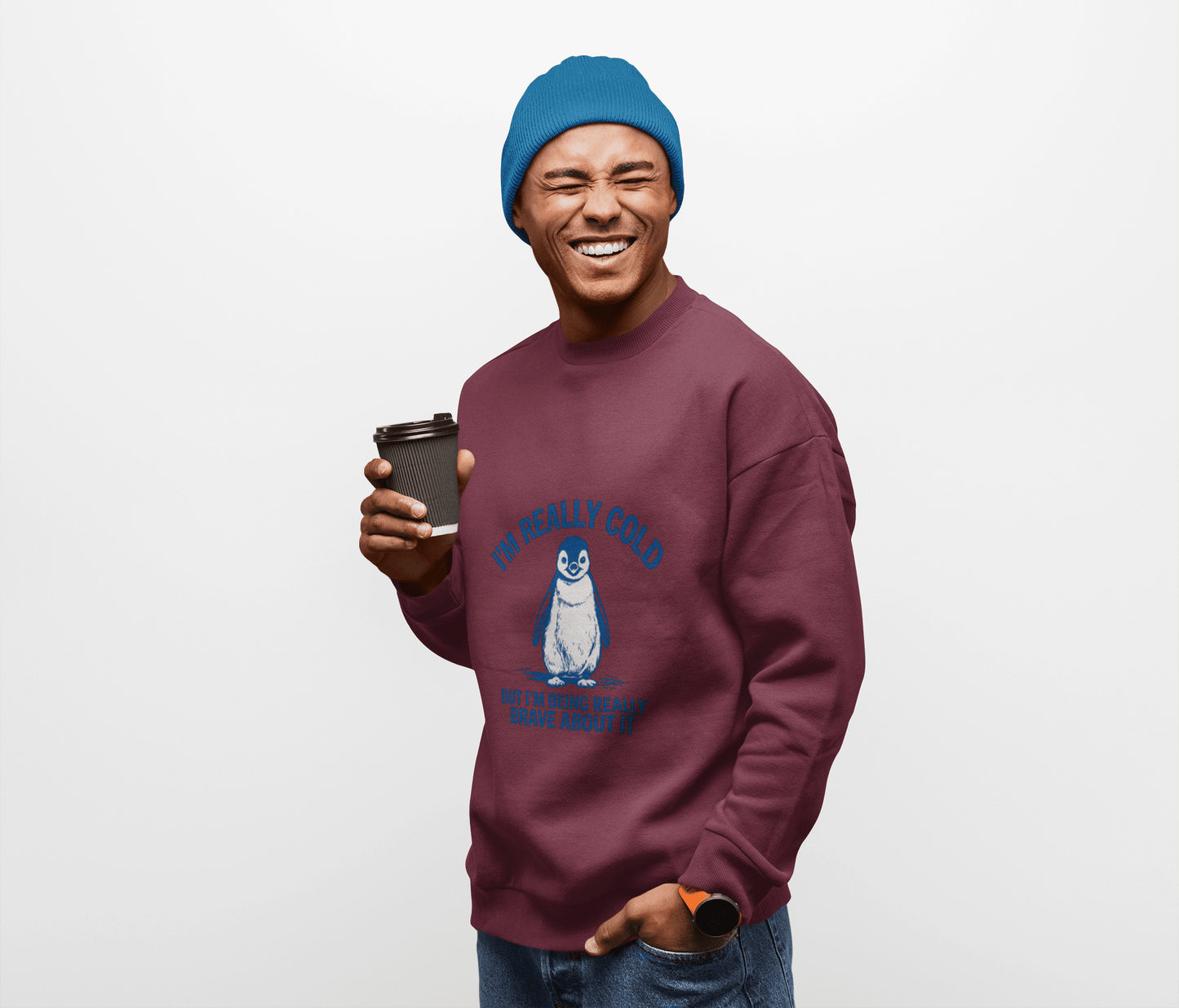 Penguin "I'm Really Cold" Sweatshirt – Gildan 18000 Unisex Heavy Blend Crewneck - JennyCool