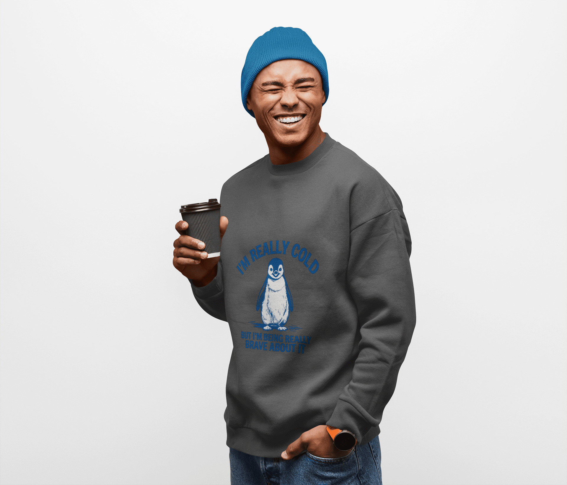 Penguin "I'm Really Cold" Sweatshirt – Gildan 18000 Unisex Heavy Blend Crewneck - JennyCool
