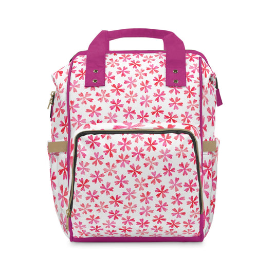 Pink Floral Diaper Backpack – Cute Flower Baby Diaper Bag for Moms - JennyCool
