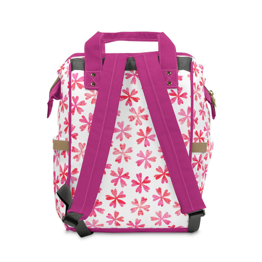 Pink Floral Diaper Backpack – Cute Flower Baby Diaper Bag for Moms - JennyCool