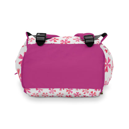 Pink Floral Diaper Backpack – Cute Flower Baby Diaper Bag for Moms - JennyCool