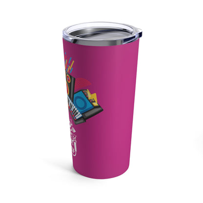 Pink Tumbler for Music Lovers 20oz - JennyCool